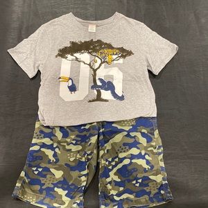 Gymboree Boys size 10 short sleeve shorts outfit